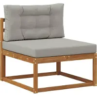 vidaXL Ensemble de canapés d'extérieur , couleur naturelle et gris clair