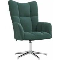 vidaXL Chaise de relaxation Vert foncé Velours