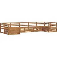 vidaXL Ensemble de canapés d'extérieur 7 pièces Naturel