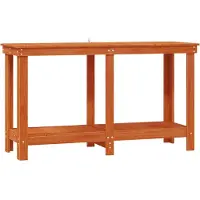 vidaXL Établi brun ciré 140 x 50 x 80 cm Bois de pin massif