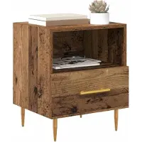vidaXL Table de chevet Marron 40 x 35 x 47.5 cm Bois d'ingénierie