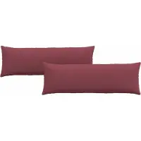 vidaXL Coussins de canapé 2 pcs Bordeaux 120 x 40 cm tissu