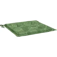 vidaXL Coussins De Chaise 4 Pcs Vert Et Blanc 50 X 50 X 4 Cm