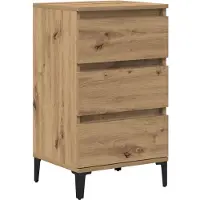 vidaXL Cabinet de chevet avec tiroir chêne artisanal 40 x 35 x 70 cm