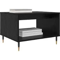 vidaXL Table basse noire imitation chêne 60 x 50 x 40 cm Bois composite