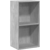 vidaXL Bibliothèque à 2 niveaux gris béton bois d'ingénierie