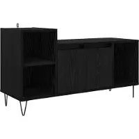 vidaXL Meubles TV, 100 x 35 x 55 cm, noir, imitation chêne, panneaux de particules
