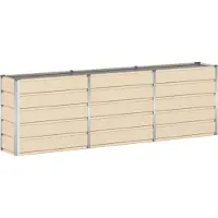 vidaXL Jardinière Ivoire 160 X 40 X 75 Cm Acier