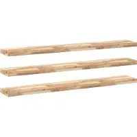 vidaXL Étagères flottantes 3 pcs 120x20x4 cm acacia massif non traité