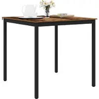 vidaXL Table d'appoint en bois composite, forme carrée