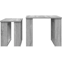 vidaXL : Ensemble de deux tables basses, couleur gris Sonoma, dimensions 50 x 52 x 42 cm