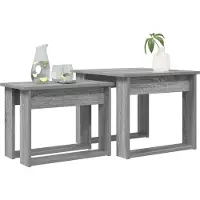 vidaXL : Ensemble de deux tables basses, couleur gris Sonoma, dimensions 50 x 52 x 42 cm