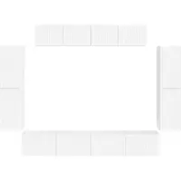 vidaXL : Meubles TV, 8 pièces, blanc brillant