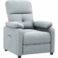 vidaXL Fauteuil relax gris clair Tissu