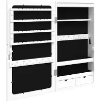 vidaXL Armoire à bijoux miroir avec éclairage LED mural blanc