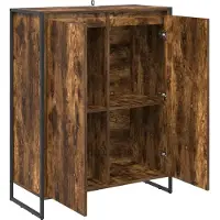 vidaXL Cabinet à chaussures avec stockage Chêne Fumé 79 x 36 x 100 cm
