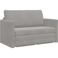 vidaXL Canapé-Lit Gris clair 124 x 204 x 61 cm Velours