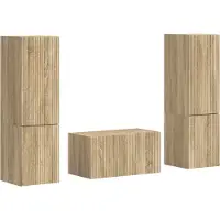 vidaXL Ensemble de meubles TV , 5 pièces, en bois d'ingénierie chêne Sonoma