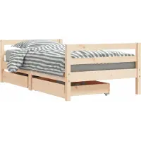 vidaXL Lit d'enfant avec tiroirs 80x160 cm pin massif