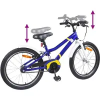 vidaXL Vélo pour enfant 18 pouces, pour les 5-7 ans, bleu et blanc
