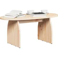 vidaXL Table basse naturelle 80 X 40 X 35 Cm Bois de pin massif Lumarko !