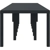 vidaXL Table de jardin anthracite 400 x 100 x 73 cm Poly-Rattan