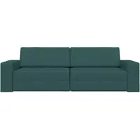 vidaXL Canapé-lit 200 cm Vert foncé Tissu