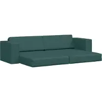 vidaXL Canapé-lit 200 cm Vert foncé Tissu