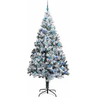 vidaXL Arbre de Noël artificiel, blanc, 240 cm