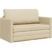 vidaXL Canapé-lit 110 cm en tissu crème