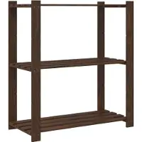 vidaXL Support de rangement à 3 niveaux marron 80x38x90 cm bois de pin