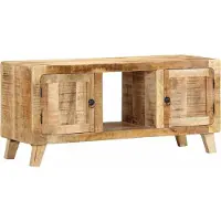 vidaXL Armoire TV 105x46x32 cm Bois massif rugueux Mango