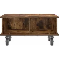 vidaXL Support TV Chêne fumé 68,5 x 35 x 35 cm Bois composite