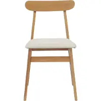 vidaXL - 2 chaises de salle à manger. Bois d'hévéa massif, couleur naturelle et claire