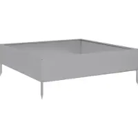 vidaXL Lit surélevé 100x100x33,5 cm Acier galvanisé