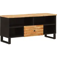vidaXL Meuble TV marron, 100 x 33 x 46 cm, en bois massif de manguier