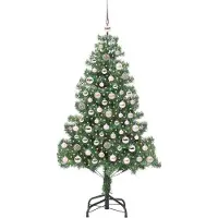 vidaXL Sapin de Noël avec 300 LED avec support Vert 180 cm PVC