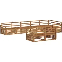 vidaXL Ensemble de canapés d'extérieur 8 pièces en bois massif d'acacia naturel