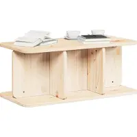 vidaXL Table basse nature 80 x 39,5 x 33,5 cm pin massif