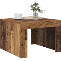 vidaXL Table basse en vieux bois 50 x 50 x 35 cm Bois composite