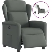 vidaXL Fauteuil relax électrique gris foncé Tissu