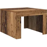 vidaXL Table basse en vieux bois 50 x 50 x 35 cm Bois composite