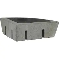 vidaXL Lavabo Gris (38-45) x (38-45) x 12 cm Pierre de rivière