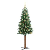 vidaXL Arbre de Noël fin, vert, 150 cm ()