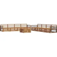 vidaXL Ensemble de canapés d'extérieur 9 pièces en bois massif d'acacia naturel