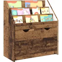 vidaXL Étagère pour enfants Bois ancien 60 x 29,5 x 69 cm Matériau dérivé du bois