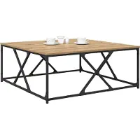vidaXL Table basse en chêne Artisan 100 x 100 x 40 cm Bois composite