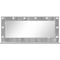 vidaXL Miroir de salle de bain , finition Sonoma gris, 100 x 45 x 18 cm, forme rectangulaire