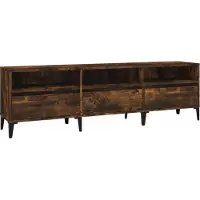 vidaXL Armoire TV chêne fumé 150x30x44,5 cm Bois composite