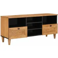 vidaXL Meuble TV avec tiroirs 100 x 33 x 46 cm en bois massif de manguier